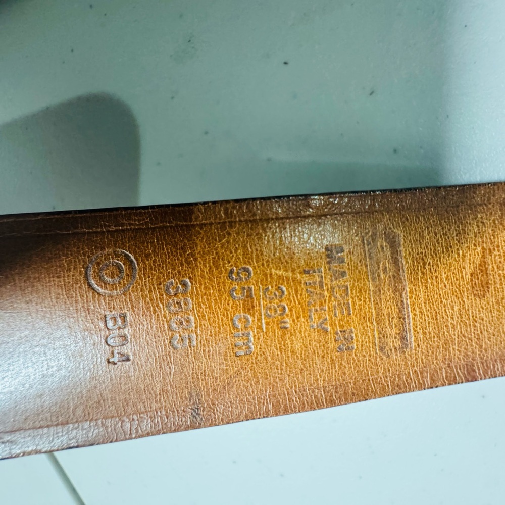 Italian Leather Men’s Belt – Size 38 / 95 cm – Brown - Picture 7 of 11